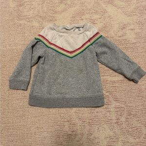 baby GAP Gray Sweatshirt with Colorful Stripes